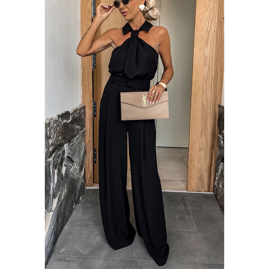 Dame Elegant Jumpsuit med høj bærekomfort og dyb udskæring Stiila