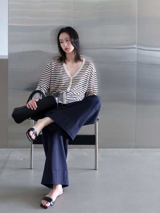 Dame afslappet cardigan med V-hals Stilla