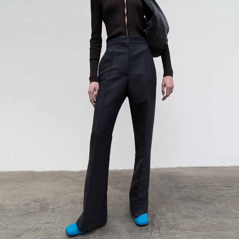 Dame Elegant Business-jakkesæt med moderne snit og smalt revers Stilla