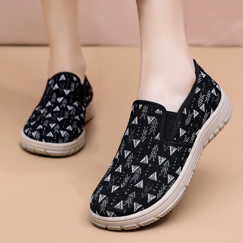 Dame Elastiske Slip-On Fritidssko med skridsikker sål og åndbart overmateriale Stilla