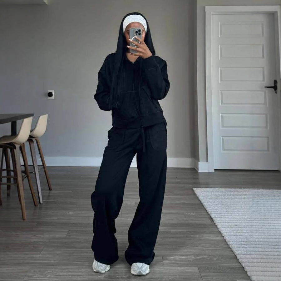 Dame afslappet hoodie- og fritidsbukser-sæt Stilla