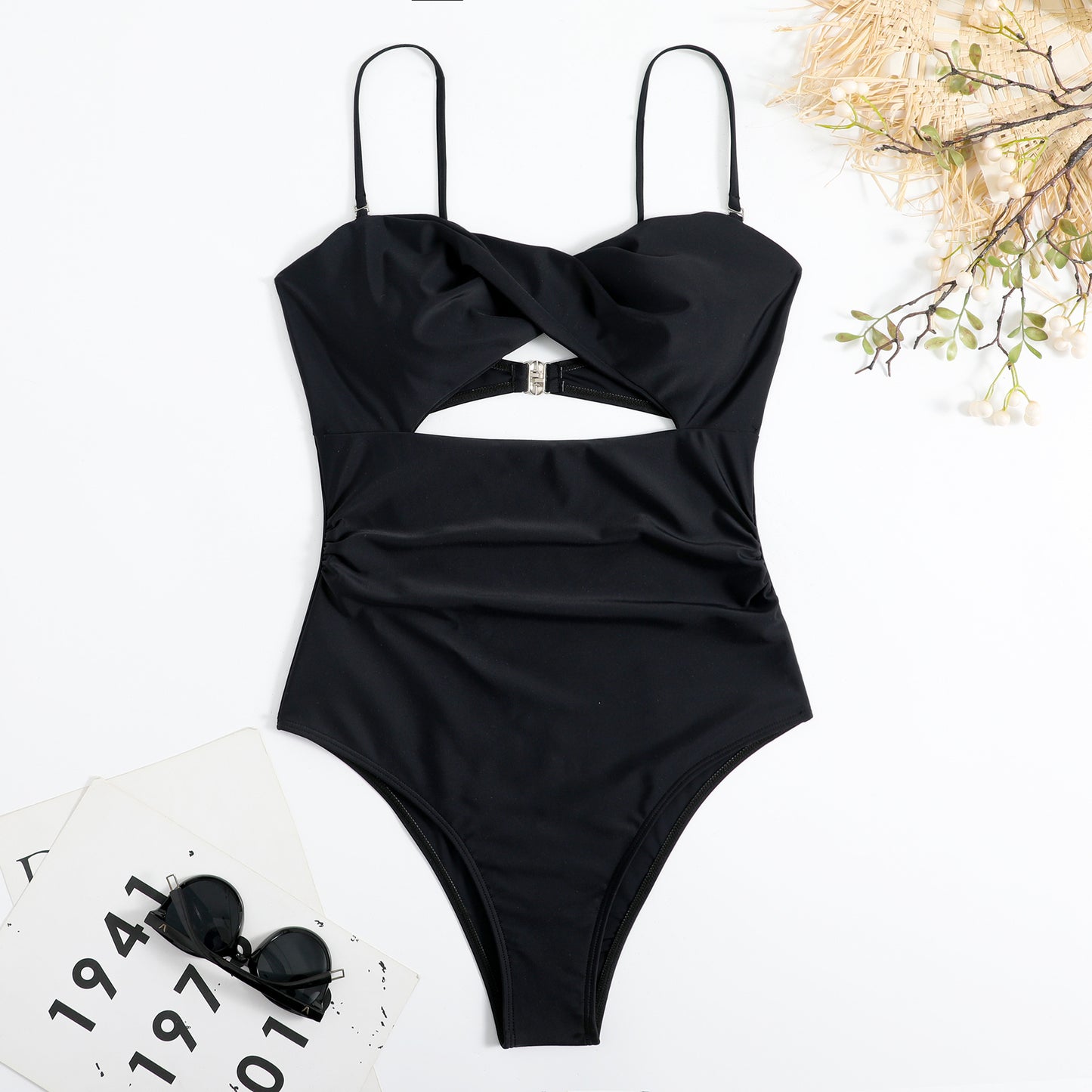 Dame jumpsuit badedragt med innovativt indviklingsdesign og ryglynlås Stilla