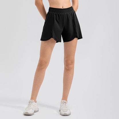 Stilla | Loose Fit Yoga Shorts Åndbar Dobbel Lag, Hurtig Tørr Høj Talje Løbe Træningsbukser