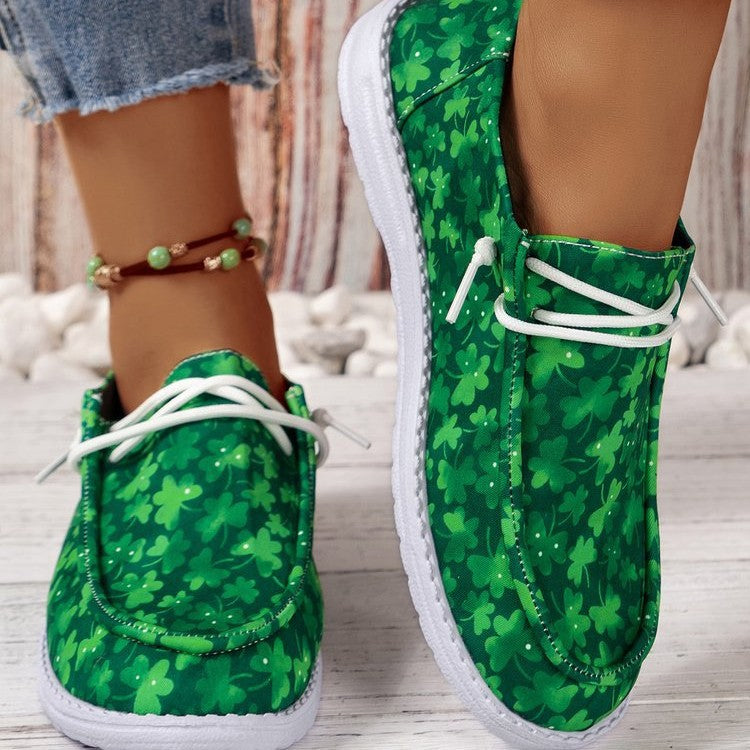 Dame afslappede fritidssko med moderigtigt fodbold- og leopardmønster Stilla