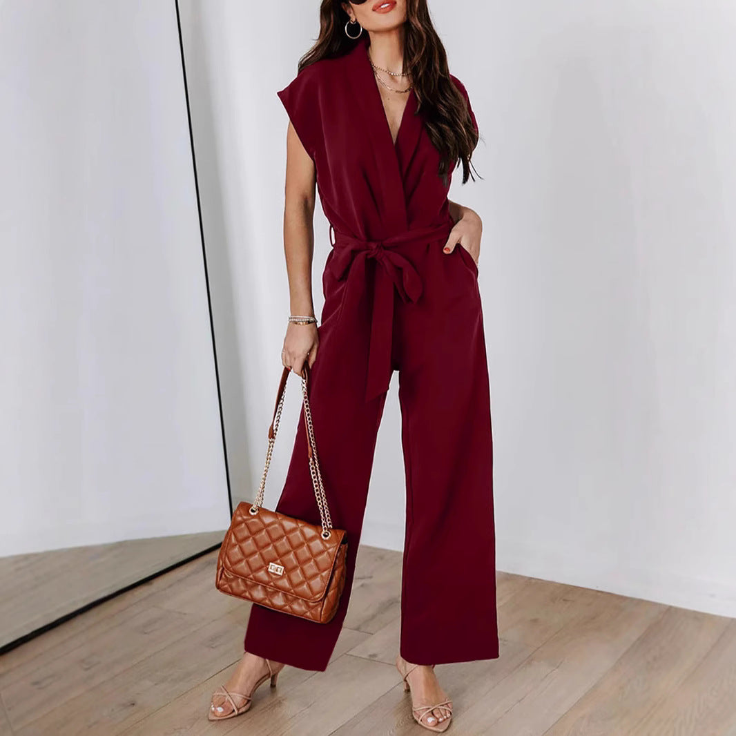 Dame Elegant Bælte Sæde Bred Ben Overall Stilla