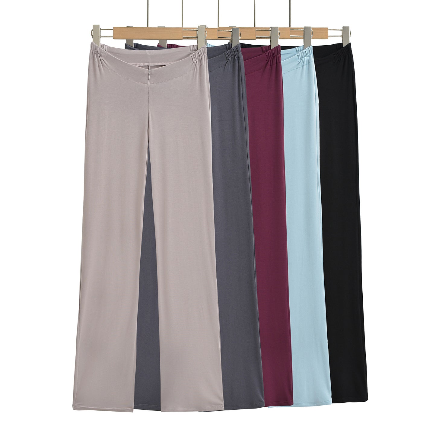 Dame afslappede høj talje fritid bukser med bred pasform Stilla