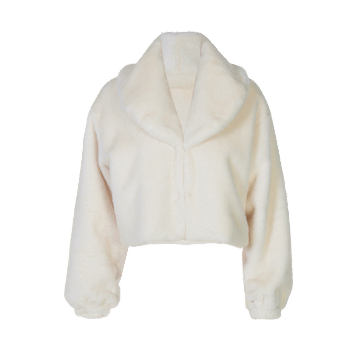 Dame Krammelig Cropped Jakke med elegant Krave Stilla