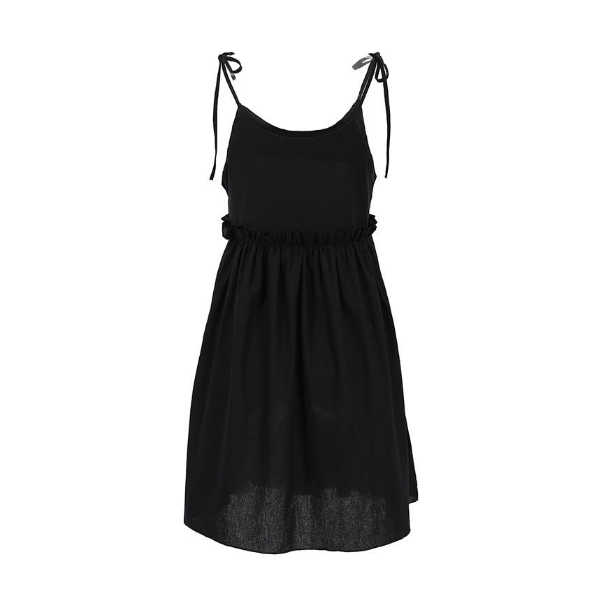 Dame afslappet sommerkjole med justerbare stropper og elastisk bånd Stilla