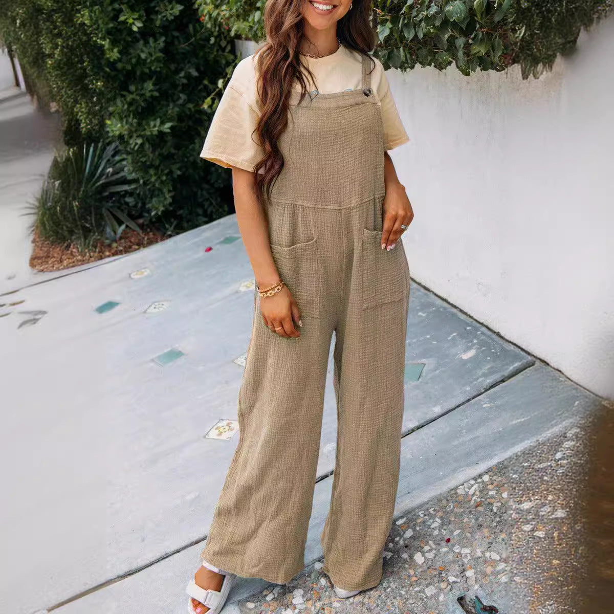 Dame Fritid Utility Overall Jumpsuit Stilla