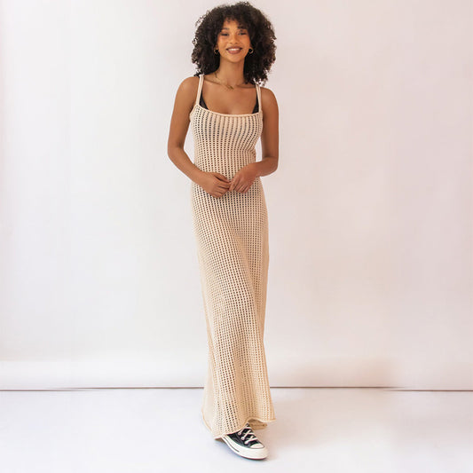 Dame Elegant Hæklet Strikkjole Stilla