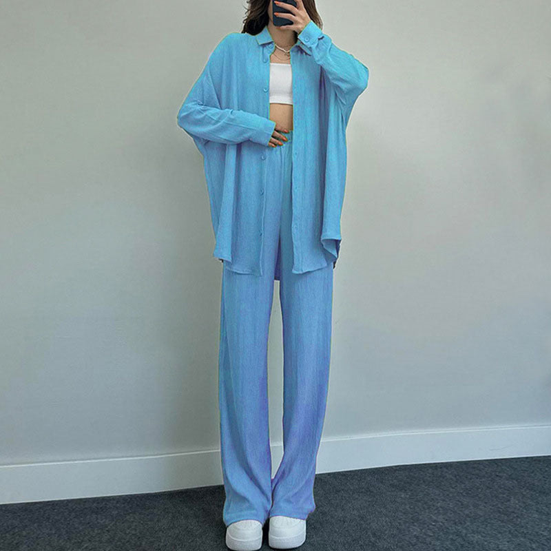 Dame afslappet linned sæt med løstsiddende top og behagelige bukser Stilla