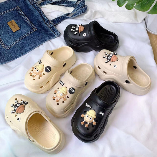 Dame dyre-motiverede komforttræsko med kreative tilbehør Stilla