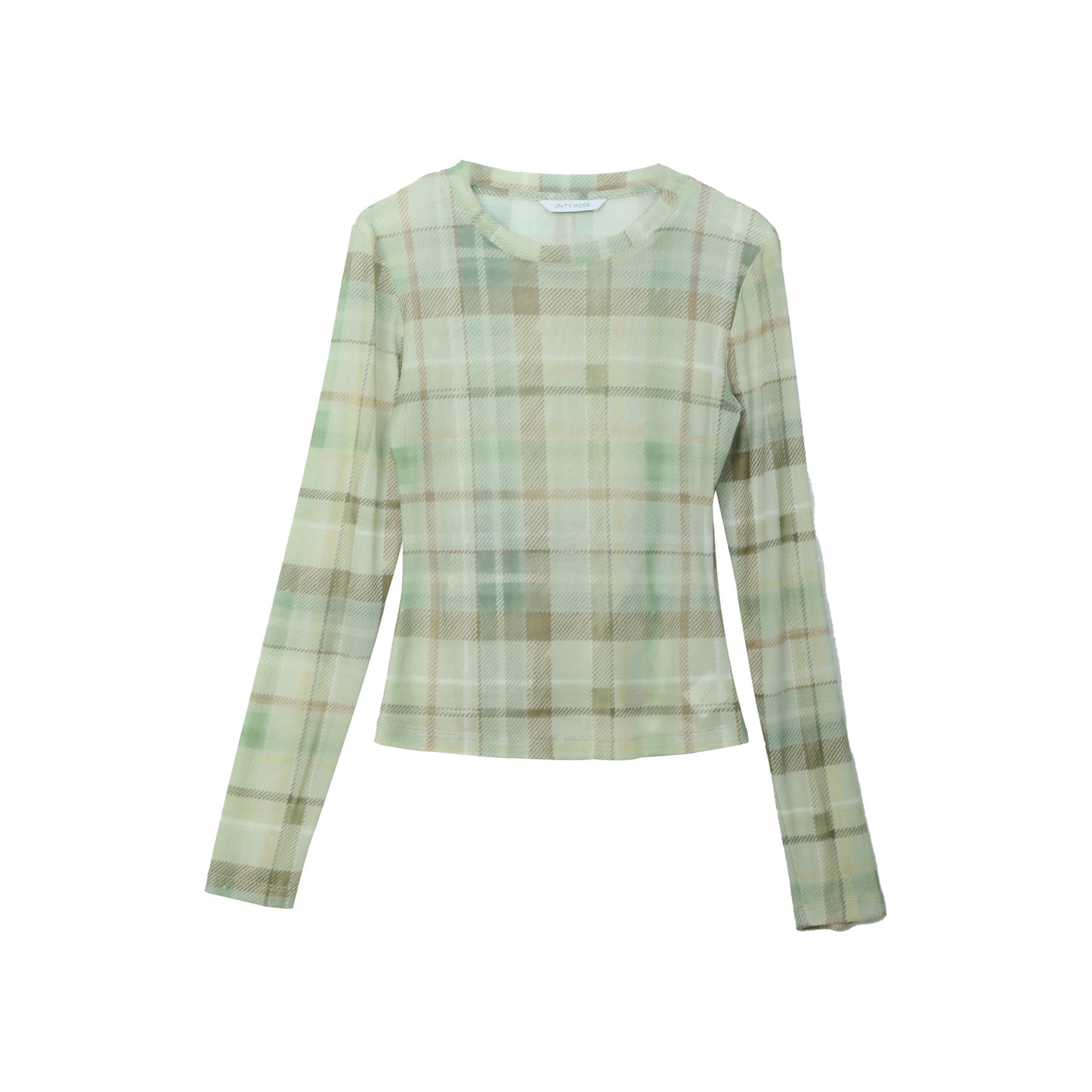 Dame afslappet spidsemhed med moderne ternet mønster og gennemsigtige detaljer Stilla