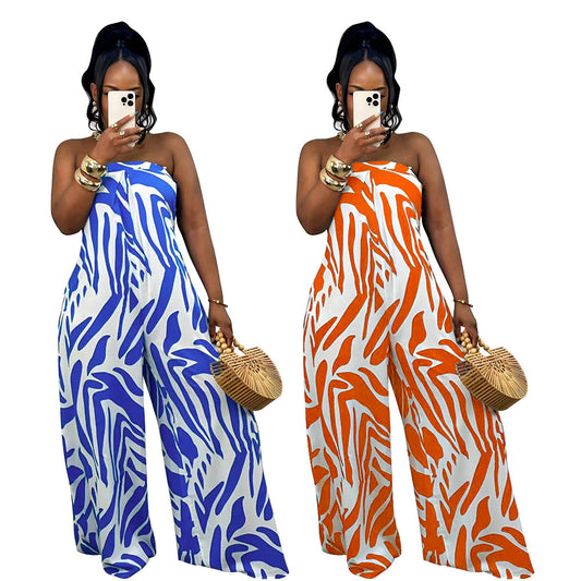 Damer elegant jumpsuit med off-shoulder design og bred ben Stilla