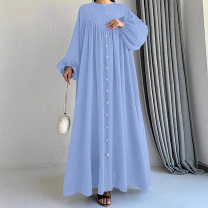 Dame Maxi-silhuet kjoler med knapdetaljer og feminint snit Stilla