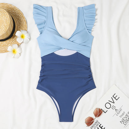 Dame Badetøj med elegant flæse-design og smart twist-detalje Stilla