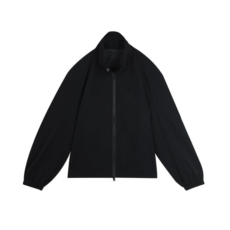 Dame afslappet overgangsjakke med høj krave og elastiske manchetter Stilla