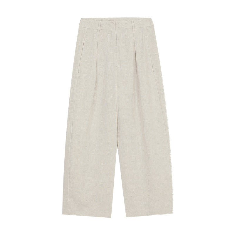 Dame elegant Culotte-bukser med højt foldedesign og løs pasform Stilla