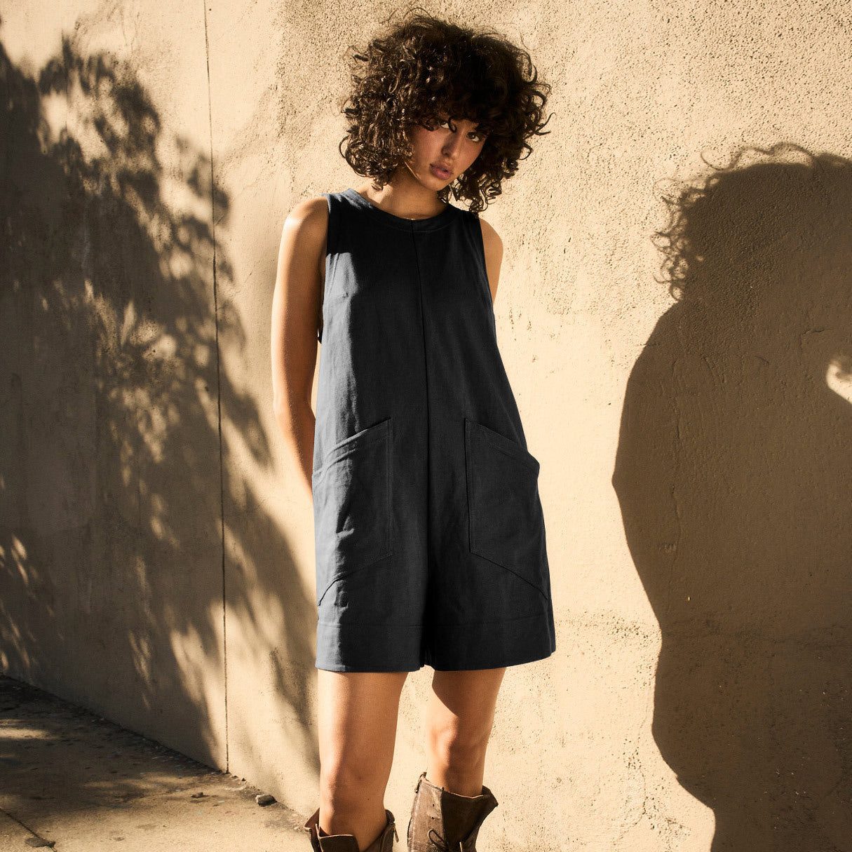 Dame Løs Jumpsuit med praktiske Lommer Stilla