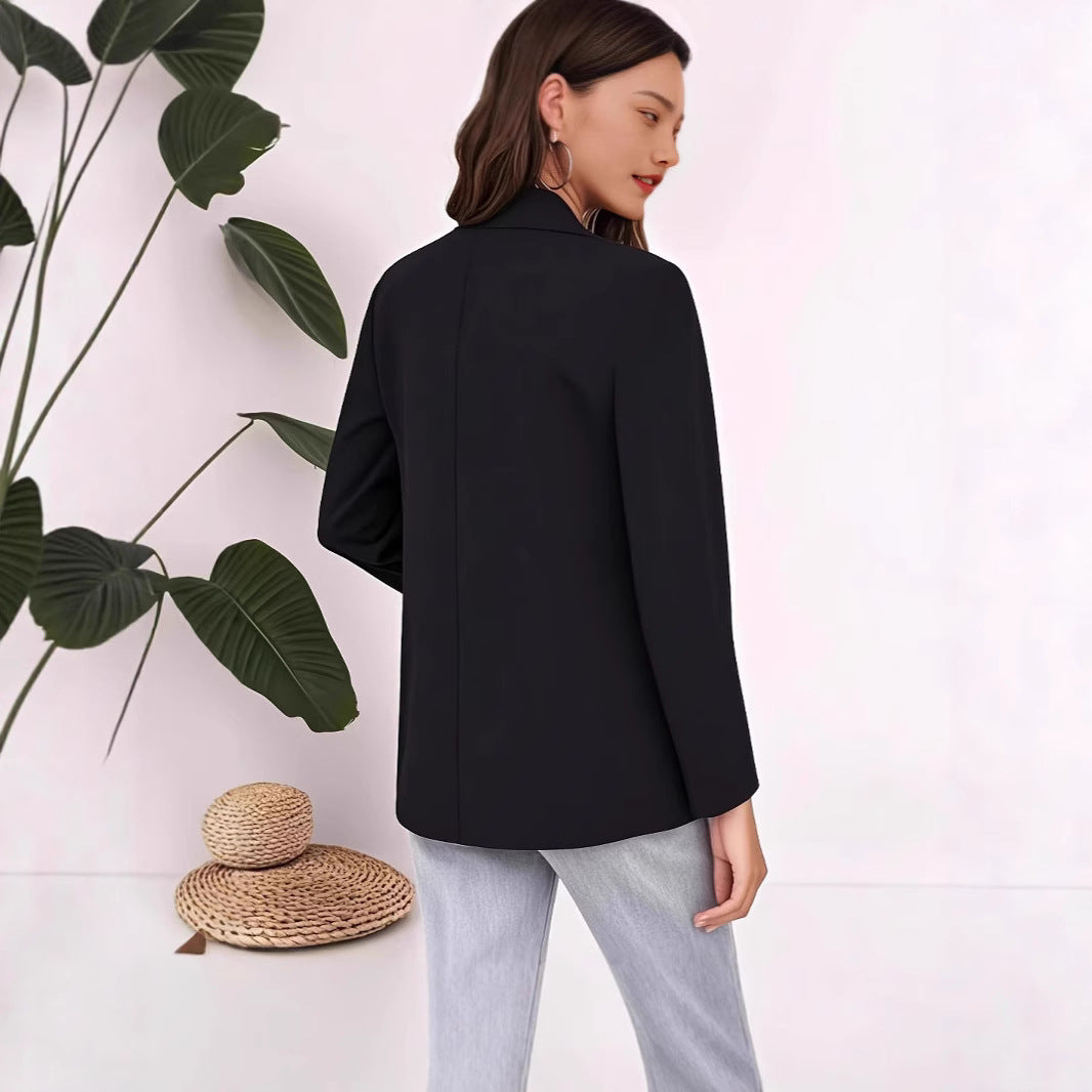 Dame elegant Blazerjakke med smalle revers og praktiske lommer Stilla