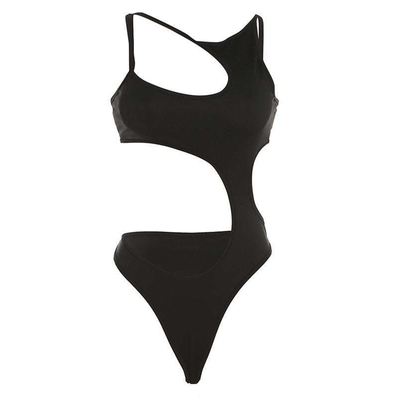 Dame Cut-Out Badedragt med asymmetrisk design og høj udskæring Stilla