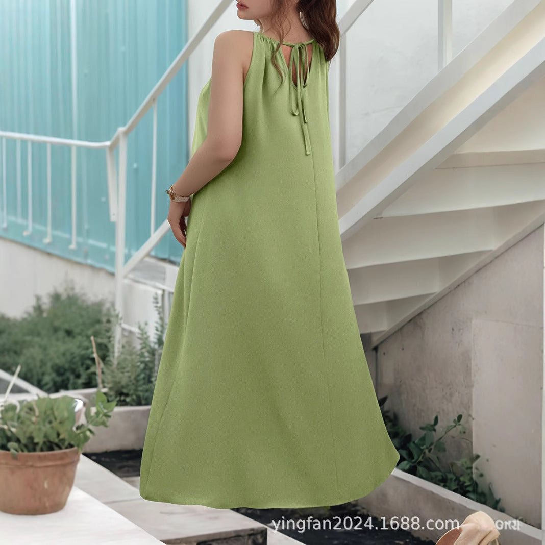 Dame Elegant Halterneck Maxikjole Stilla