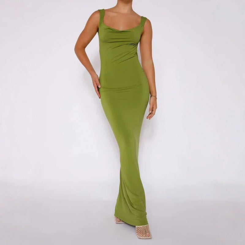 Dame Elegant Body-Conscious Maxi Kjole Stilla