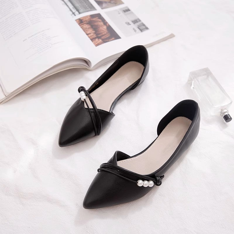 Dame elegante Ballerinas med moderne perlepynt Stilla