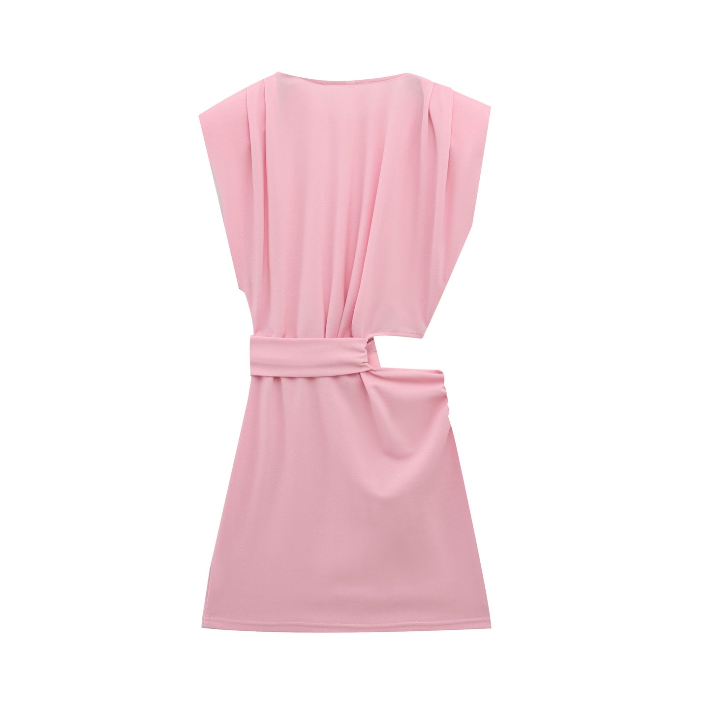 Dame Draperet Mini Wrap Kjole med Bælte Stilla