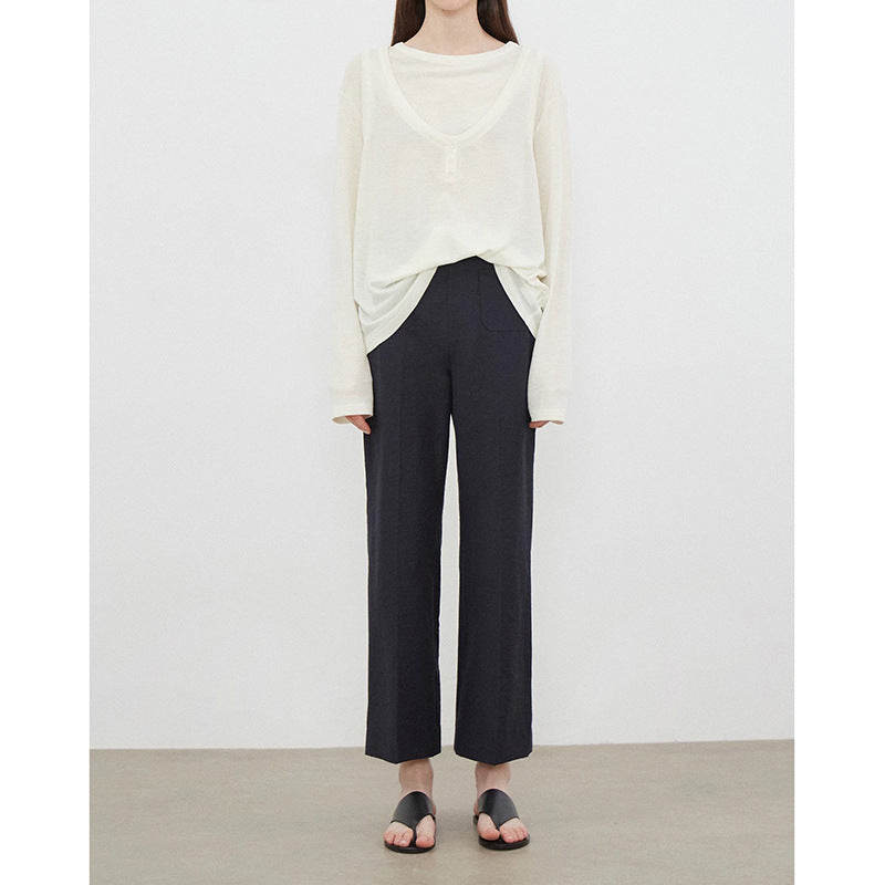 Dame afslappede palazzo bukser med høj talje og praktiske lommer Stilla