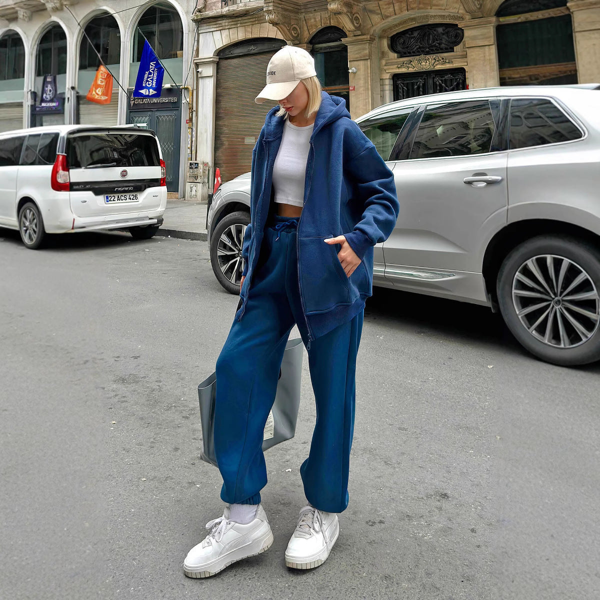 Dame afslappet Hoodie- og joggingbukse-sæt Stilla