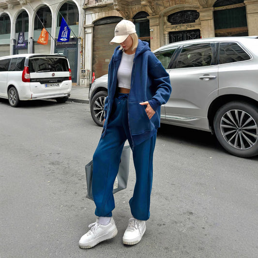 Dame afslappet Hoodie- og joggingbukse-sæt Stilla