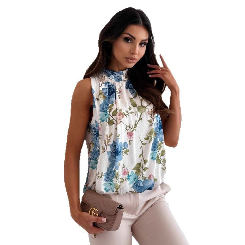 Dame Elegant Bluse med blomstret design og bred pasform Stilla