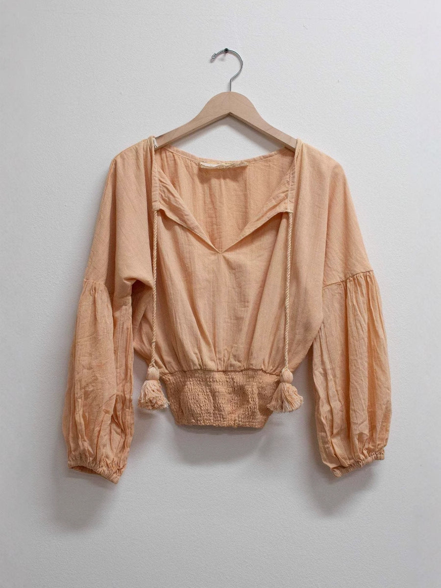 Dame afslappet og moderigtig crop-bluse Stilla