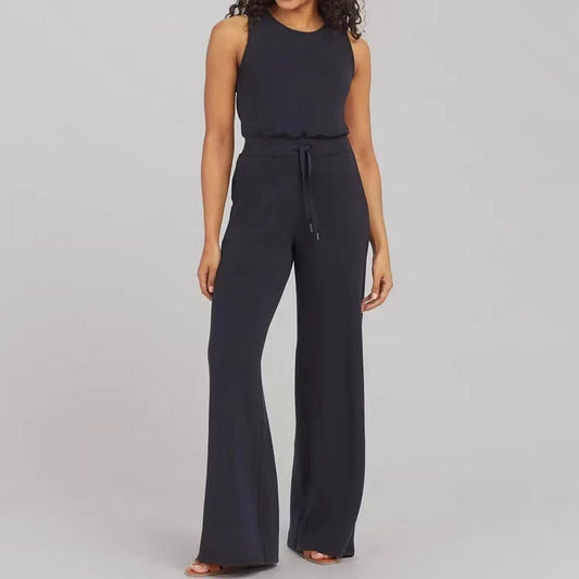 Dame Elegant Jumpsuit med bredt ben og taljestrop Stilla