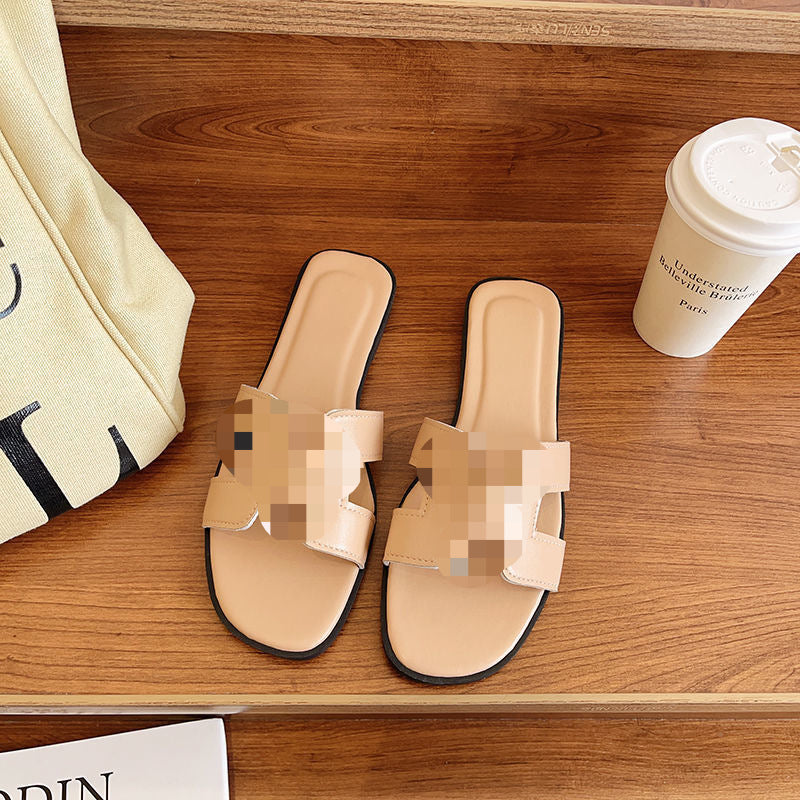 Dame åbne slidesandaler med fashionable remme og polstret fodseng Stilla