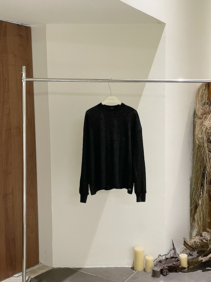 Dame afslappet langærmet skjorte lavet af åndbart stof med fin struktur Stilla