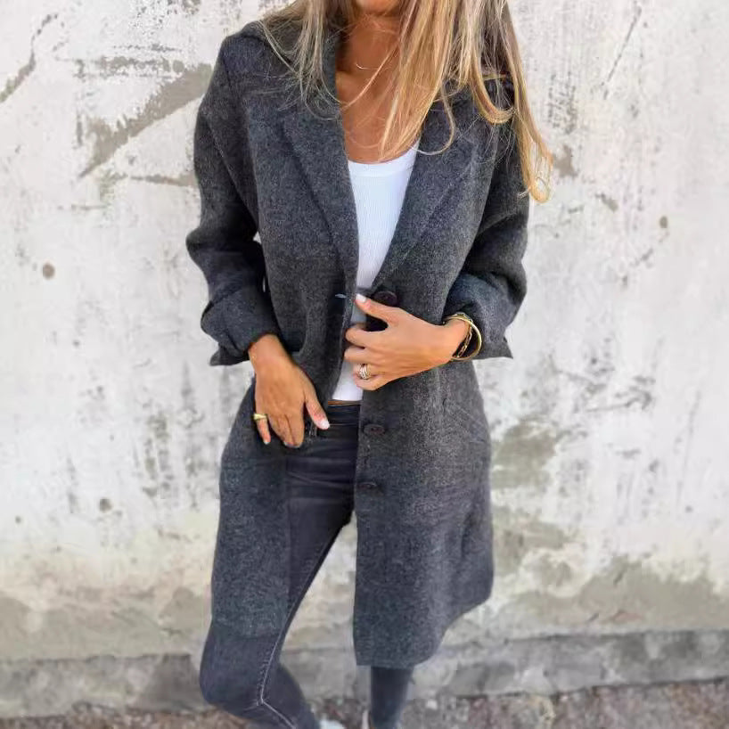 Dame afslappet oversized jakke med struktureret stof Stiila