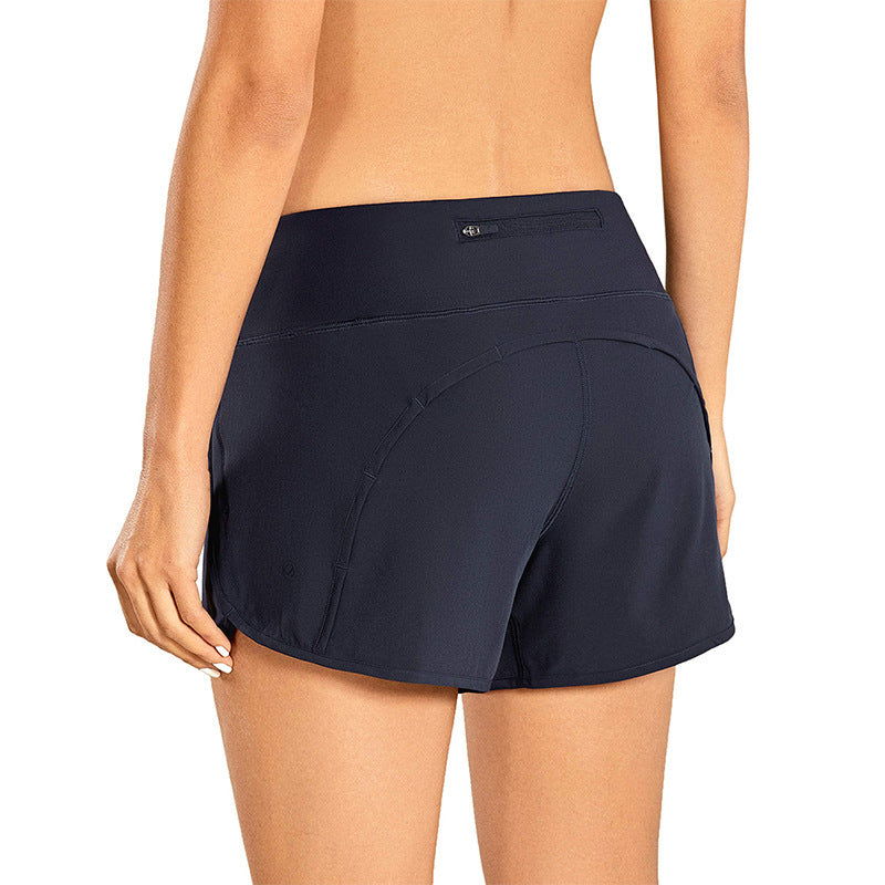 Dame Sporty shorts med højt talje lavet af åndbart materiale Stilla