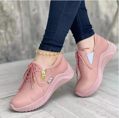 Dame Sporty Slip-On Sneakers med praktisk lynlåsåbning og behageligt fodseng Stilla