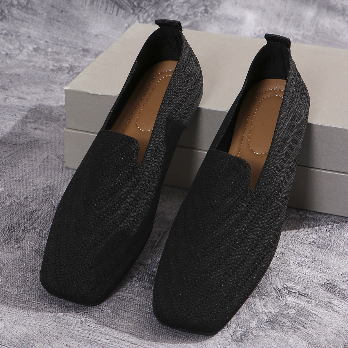 Dame elegante Loafers med åndbart stof og skridsikker sål Stilla