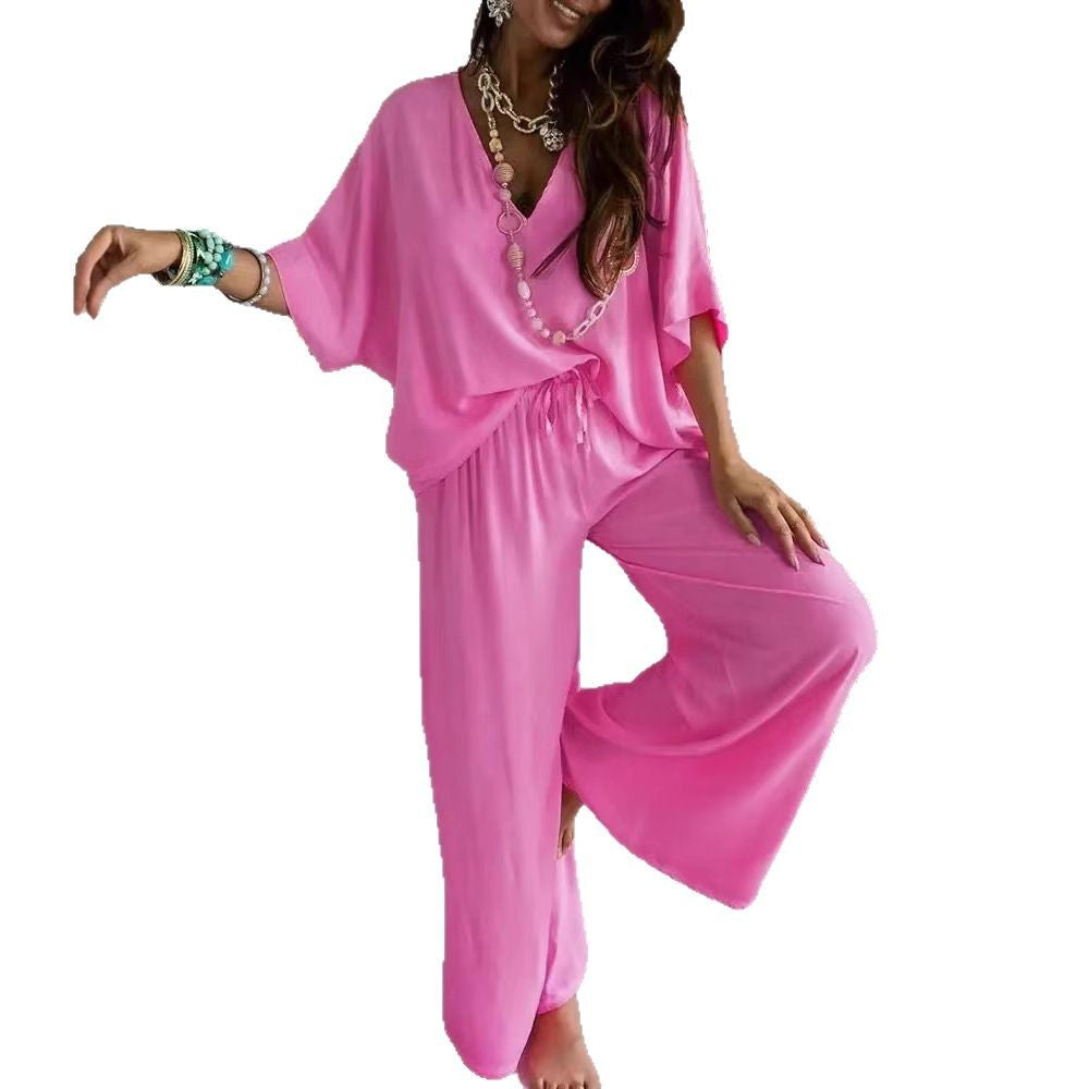 Dame let jumpsuit med bred pasform og elastisk talje Stilla