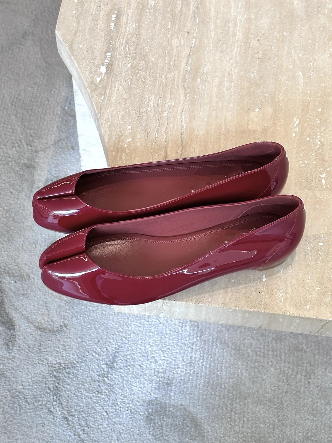 Dame Læder Ballerina Flats med spidst tådesign Stilla