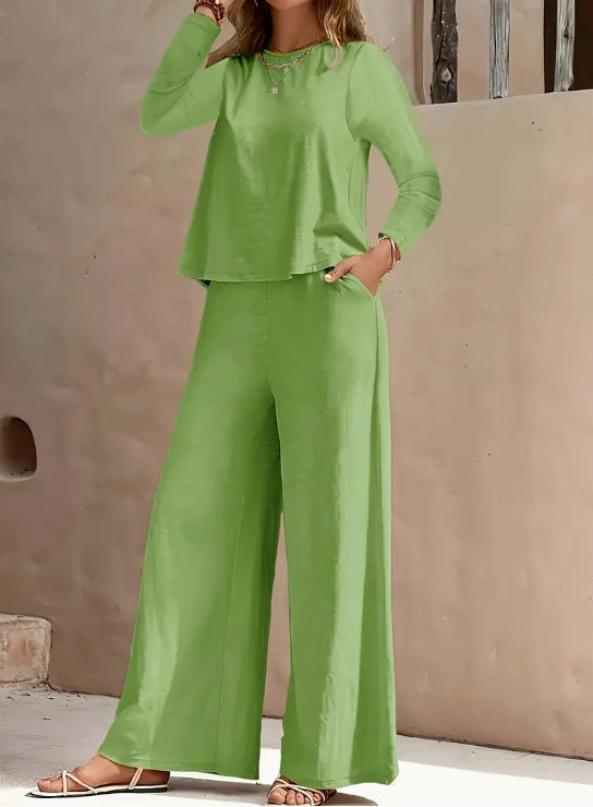 Dame afslappet oversize loungewear sæt med lange ærmer og bred pasform Stilla