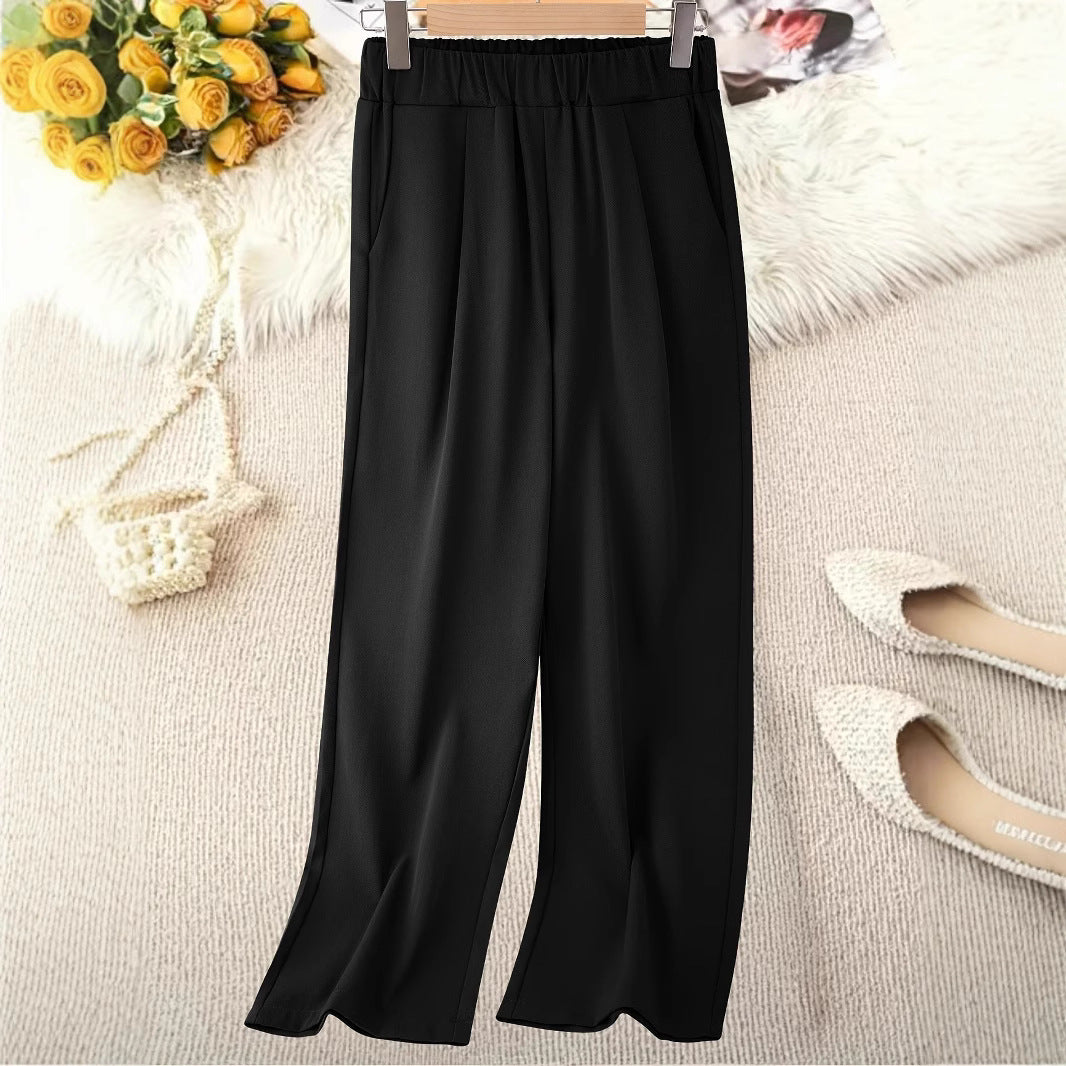 Dame Elegant Boho-Style Palazzo-bukser med høj talje og praktiske lommer Stilla