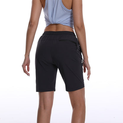 Dame Sporty shorts med praktiske lynlåslommer og justerbar talje Stilla