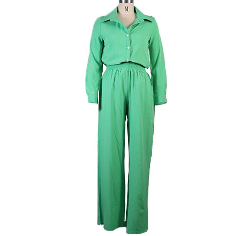 Damer Løs Jumpsuit med bredt ben og elegant knaplukning Stilla