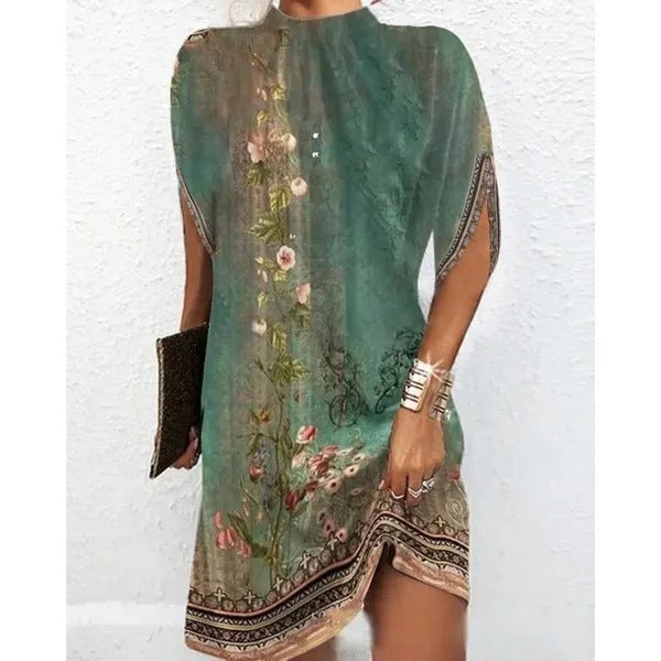 Dame Abstrakt Tryk Kaftan Kjole Stilla