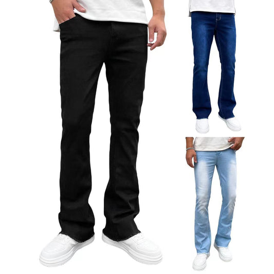 Herrer Bootcut Jeans med stilfuldt detalje og afslappet pasform Stilla