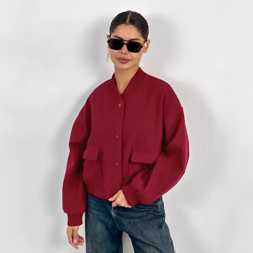 Dame afslappet oversized jakke med praktiske lommer og moderne design Stilla